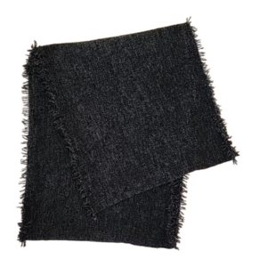 Charter Club Black Infinity Scarf with Fringe NWT